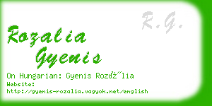 rozalia gyenis business card